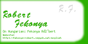 robert fekonya business card